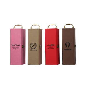 Single PU Leather Wine Bottle Box