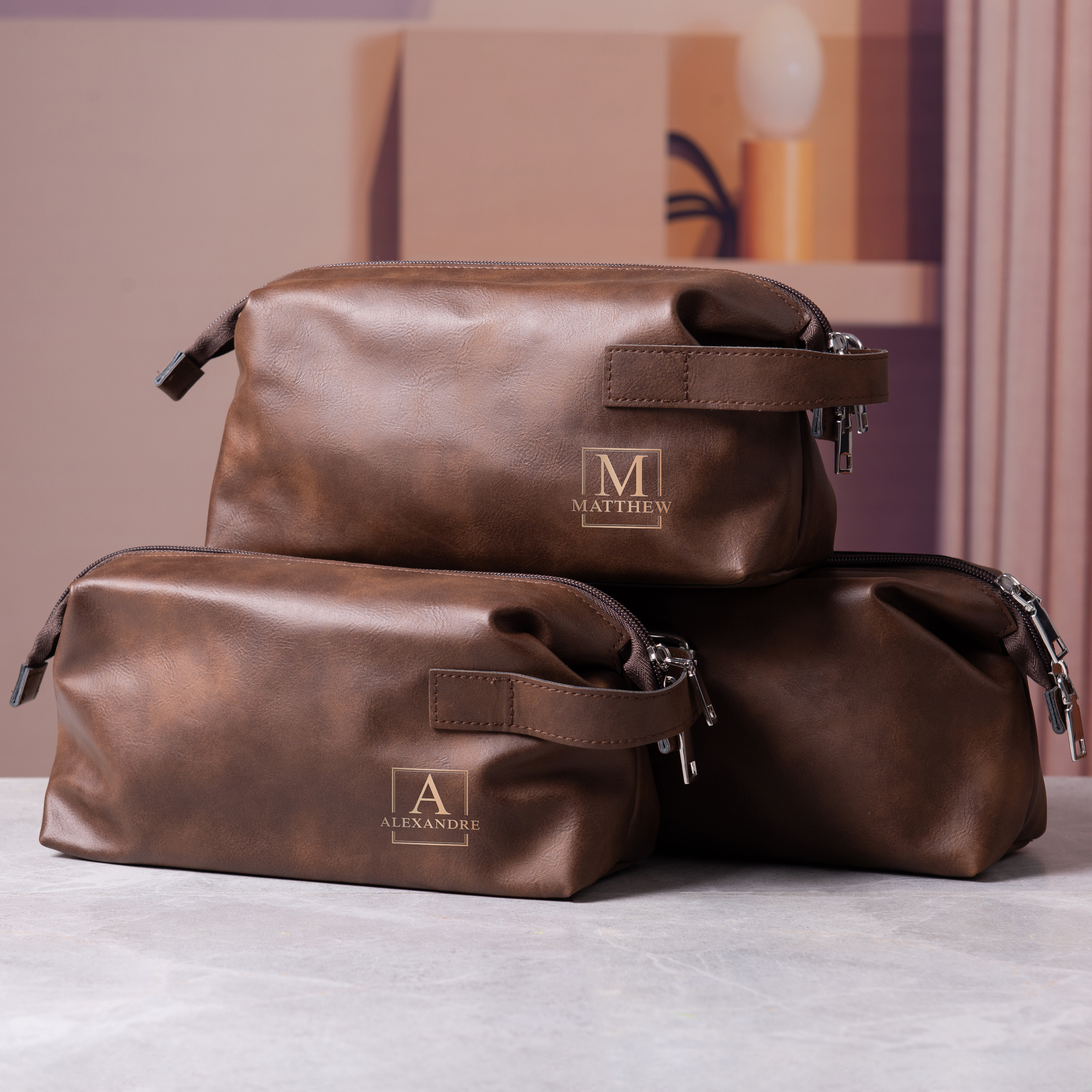 Leather Wash Makeup Bag